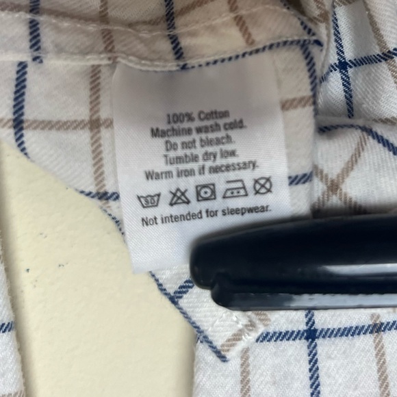 Janie & Jack white Blue Beige Checked Button Down  Up Shirt 3T - Picture 8 of 9
